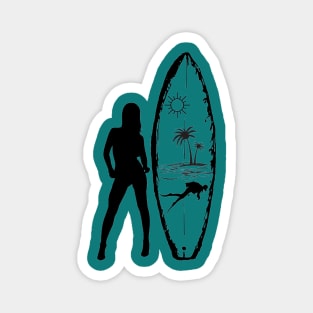 summer vibes surfer Magnet