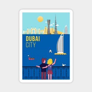 Dubai city poster Magnet