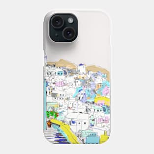 santorini greece Phone Case