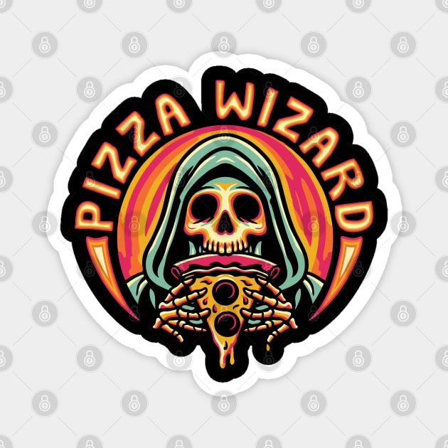 Pizza Wizard Magic Design V2 Magnet by Trendsdk