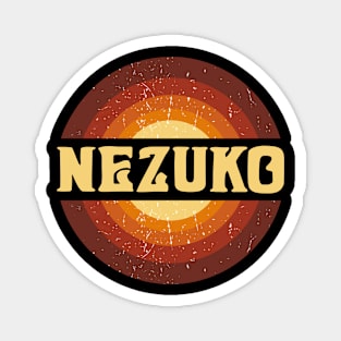 Vintage Proud Name Nezuko Anime Gifts Circle Magnet