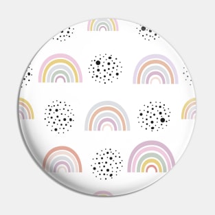 Baby rainbow with black dots Pin