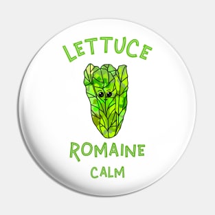 Funny Food Romaine Lettuce Veggie Pun Pin