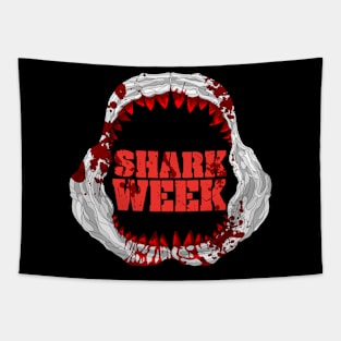 great white shark Bone Jaw, Shark week Tapestry