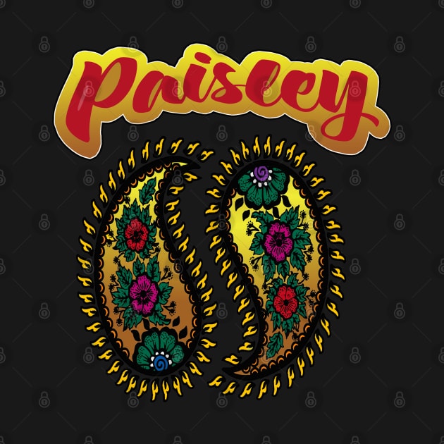 Paisley Yellow by GLStyleDesigns