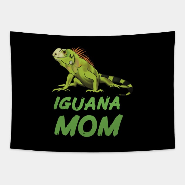 Iguana Mom for Iguana Lovers, Green Tapestry by Mochi Merch