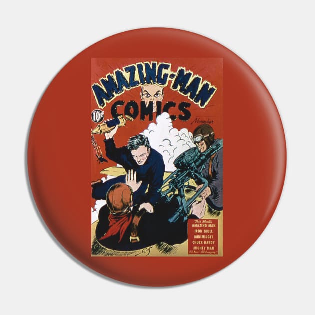 Amazing Man Retro Comic Cover Vol 7 Pin by Pixels Pantry