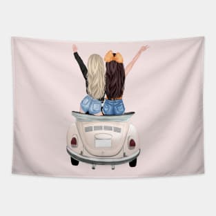 Best friends inspired design Tapestry