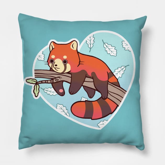 Red Panda Chill Pillow by SarahJoncas