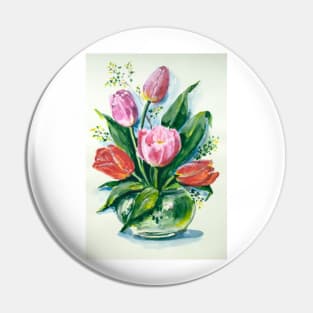 Bouquet of Tulips Pin