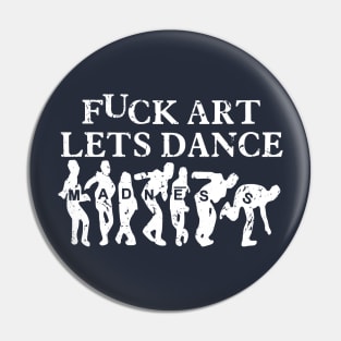 Madness - Lets Dance 80s Vintage Retro Collector White Pin