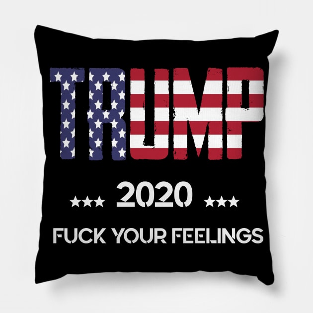 trump 2020 fuck you feelings Pillow by Thai Quang