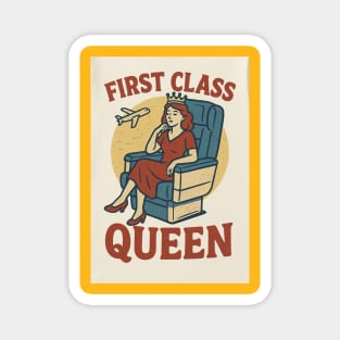 Retro FirstClassQueen Magnet