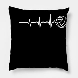 Funny Volleyball Heartbeat Love Volleyball Player Pillow