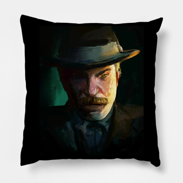 There Will Be Blood daniel day lewis Pillow by Thinkerman