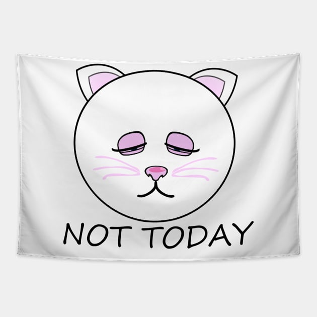 Not Today Cat Tapestry by m2inspiration