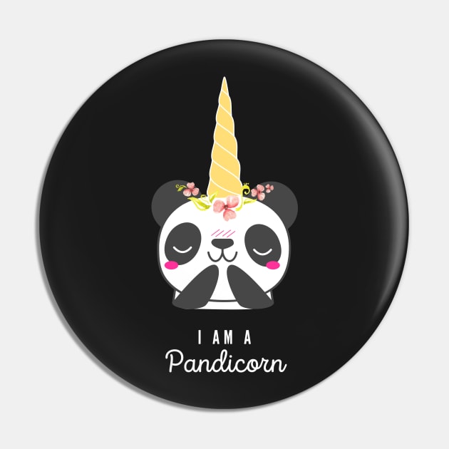 I am a Pandicorn Pin by Graphica01