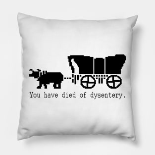 You Have Died of Dysentery - Retro Gaming Pillow