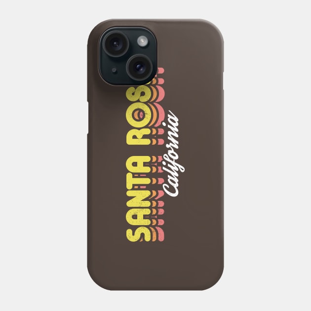 Retro Santa Rosa California Phone Case by rojakdesigns