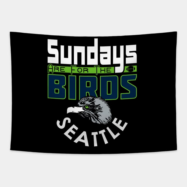 Seattle Pro Football - Cool Sundays Tapestry by FFFM