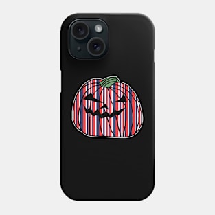 Red Stripes Halloween Horror Pumpkin Phone Case