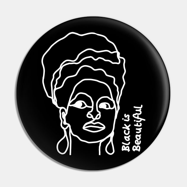 Black is beautiful Pin by Scribble Monkey Art