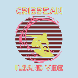 Caribbean Island Vibe Retro Surf T-Shirt