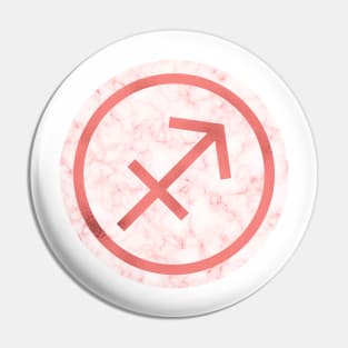 Living Coral Marble Zodiac - Sagittarius Pin