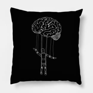 Puppet of the mind (white) Pillow