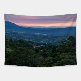 Central Valley Costa Rica Grecia Sunset Tapestry