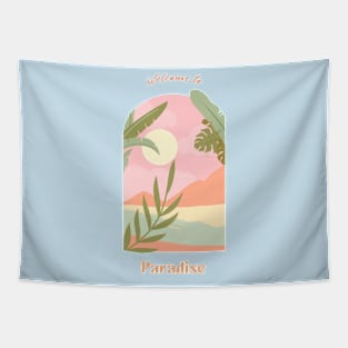 Welcome To Paradise Summer Ocean Beach Vibes Tapestry