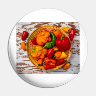 Basket Full Of Sweet Peppers Pin