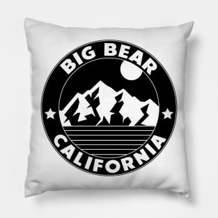 Skiing Big Bear California Hike Ski Snowboard Mountain Bike CA Pillow