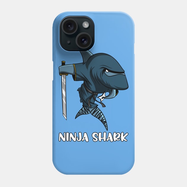 Ninja Shark Funny Fantasy Samurai T-Shirt