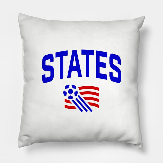 Support US Soccer with this retro design! Pillow by MalmoDesigns