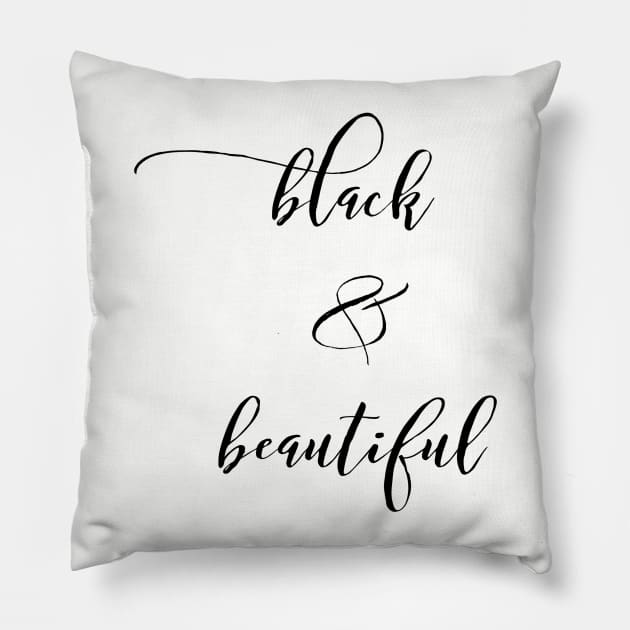 Black & Beautiful | African American | Black Lives Pillow by UrbanLifeApparel