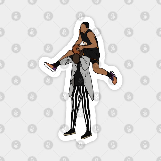 Aaron Gordon Dunks Over Tacko Fall Magnet by rattraptees