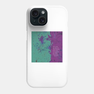 What is art? quote saying inspo in purple and teal green Phone Case