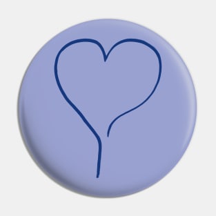 My Blue Heart on the right line  - Oneliner Pin