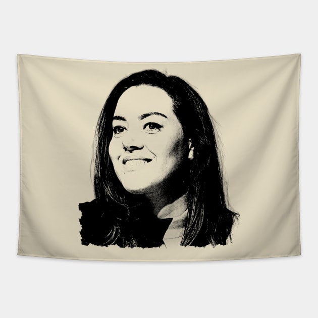 Aubrey Plaza Tapestry by Lowchoose