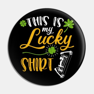 Archery This is My Lucky Shirt St Patrick's Day Pin