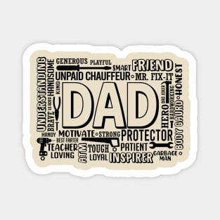 Dad Definitions | Best Dad | Father's Day Gift | Dad Birthday Gift Magnet