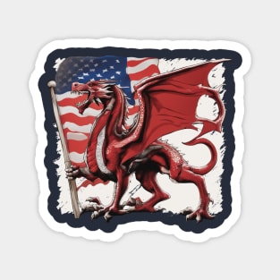 American Welsh, Welsh American, Cymru USA Magnet