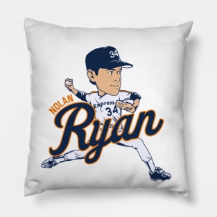 Nolan Ryan Houston Caricature Pillow