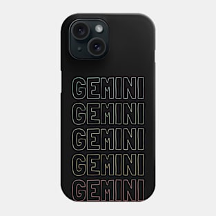Gemini Zodiac Pattern Phone Case