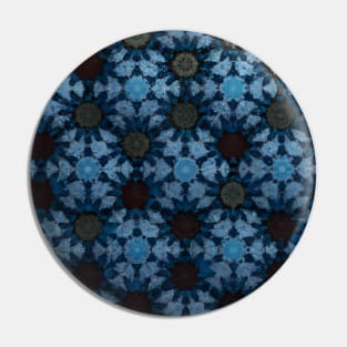 Blue and black abstract ornament pattern boho style Pin