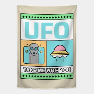 ufo - take me with you Tapestry