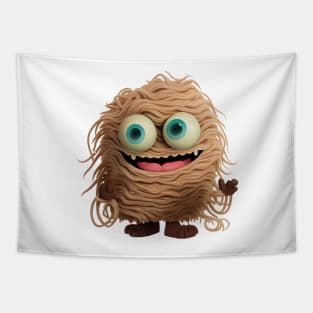 Noodle Monster - A Smiling Pile of Noodles Tapestry