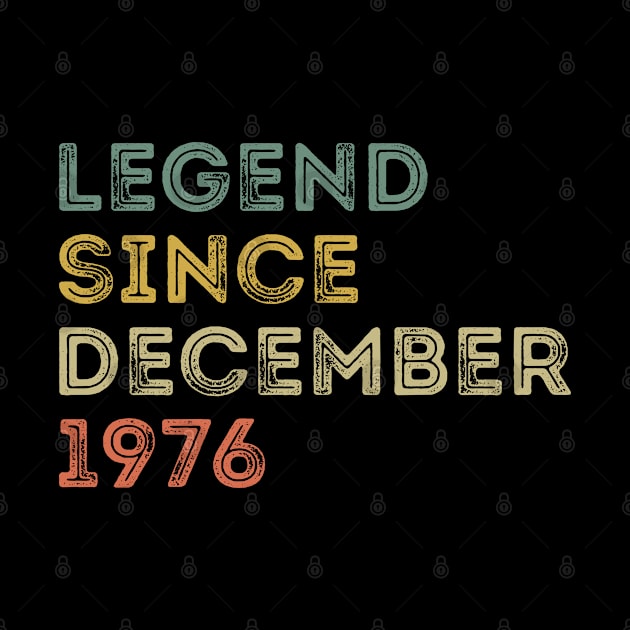 Legend Since December 1976 / Legends December 1976 ,45th Birthday Gifts For 45 Years Old ,Men,Boy by Abddox-99