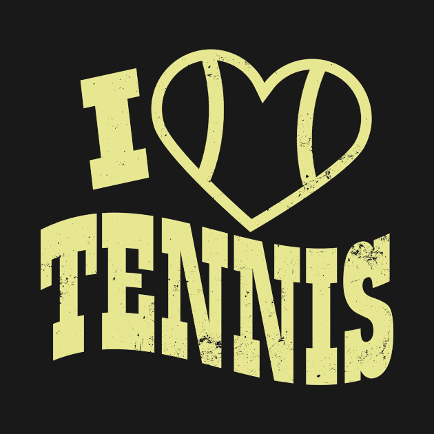 I Love Tennis Shirt | Tennis Ball Gift by Gawkclothing